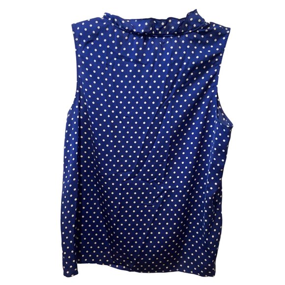 JCrew blue polka dots tie knot top size 12 - Picture 3 of 5